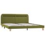 Bed Frame with LED Green Fabric 150x200 cm Image 3