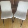 2 cream chairs Image 2