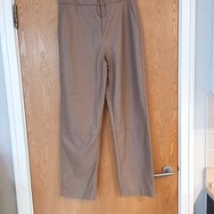 Primark   Moka Faux Leather  Trousers.  S.12.  B.N.W.T  (No Paper Tag).