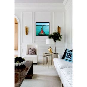 Poolbeg Lighthouse & Dublin Bay, XL Framed Premium Canvas Print