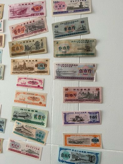 50PCS Food Coupon, China Different Real Food Banknotes, Mix Grade Lot Chinese Old Rice Bill Meat Banknote