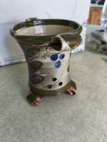 lovely handmade pottery Utensil Pot.