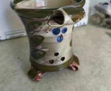 lovely handmade pottery Utensil Pot.