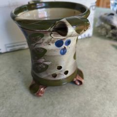 lovely handmade pottery Utensil Pot.