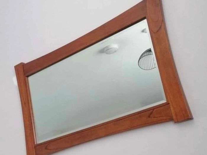 Antique Solid Oak Mirror