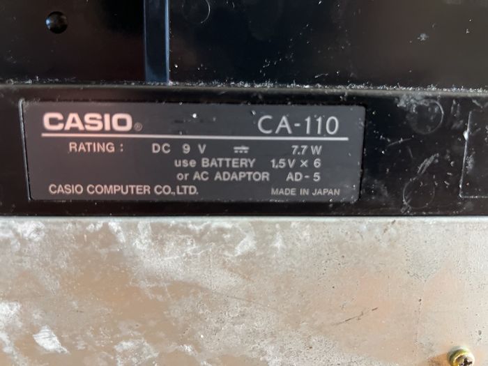 keyboard CASIO CA-110 Made in Japan