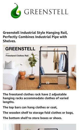 Iron clothes rail/shelf on wheels
