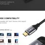 QGeeM USB-C Type (Thunderbolt 3 Compatible) HDMI Female (UHD 4K/30Hz) Gold-Plated/Nylon Braided/Aluminum Alloy Adapter Cable (Brand New/Warranty) Image 3