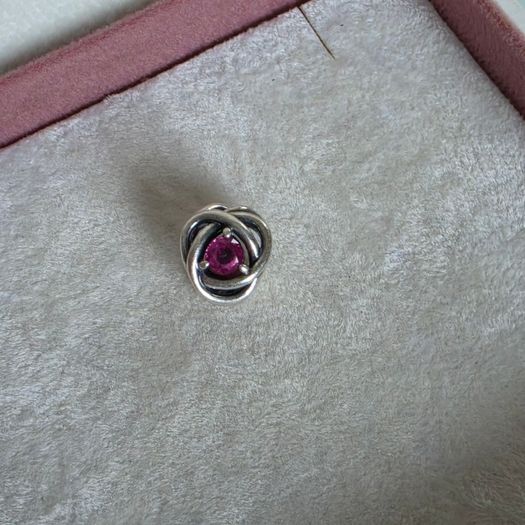 Pandora birthstone pink eternity circle charm