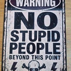 Metal sign