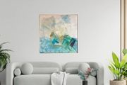 XL Original painting warm Neutral With green original art Dublin Large Abstract Painting Irish Art DIY Renovation Extension