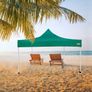 Gazebo Pop Up Foldable Adjustable Height Steel Polyester 420d Oxford Green 300 X 320 X 300 Cm Image 2