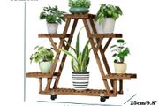 BRAND NEW Wooden Flower Rack 114x25x91cm Plant Stand Multi Flower Stand Shelves Bonsai Display Shelf for Yard Garden Patio Balcony 4 Tiers