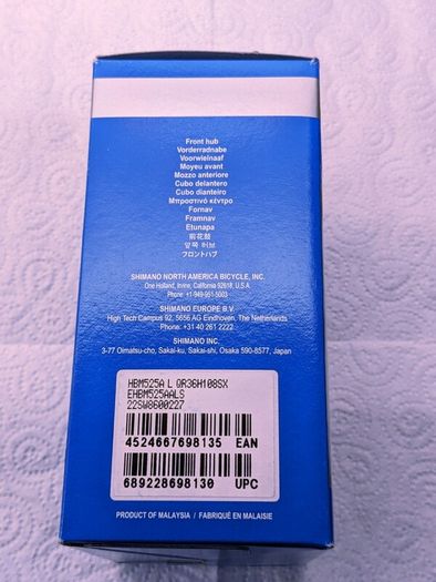BNIB Shimano HB-M525A front disc hub incl. QR skewer