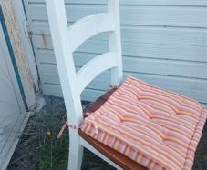 Set of 4 Solid Wood Ladder-Back Dining Chairs