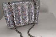 Zara Silver Sequin Shoulder Bag