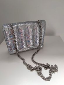 Zara Silver Sequin Shoulder Bag