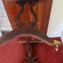 Mid Century Vintage Regency Style Table with Lyre Design Sides Image 4