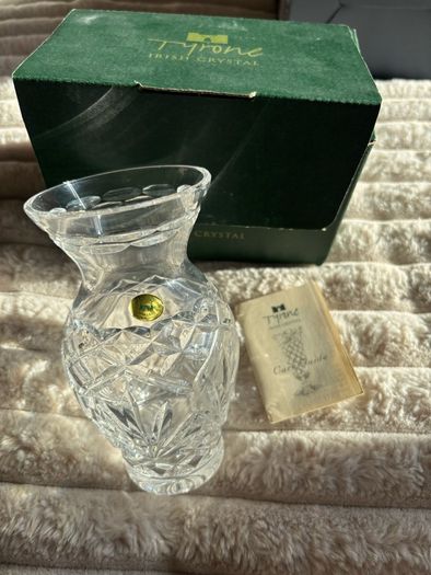 Vintage Tyrone Irish Crystal 6" Flared Vase (Boxed Set)