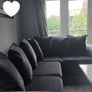4-seater black corner sofa Image 3