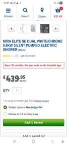 Electric shower  mira