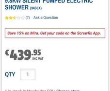 Electric shower  mira