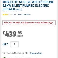 Electric shower  mira