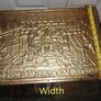 Vintage Brass on Wood Fireside Log & Turf Storage Box Image 6