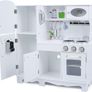Children's Play Kitchen with Light and Sound Wooden Children's Play Kitchen with Water Dispenser in White Image 6
