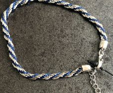 DesignSix London Candice Bracelet New With Tag, Silver & Navy Colour