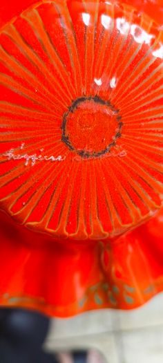 Handmade Poppy-Shaped Plate - Floral Design Glass Dish as Trinklet dish signed