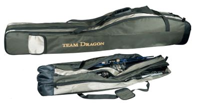 NEW - High Quality Team Dragon Rod Case a length of 155cm with 3 big compartments for 6 rods - Pike Perch Trout Salmon Bass Cod Pollock Carp Tench Bream Roach Feeder Method