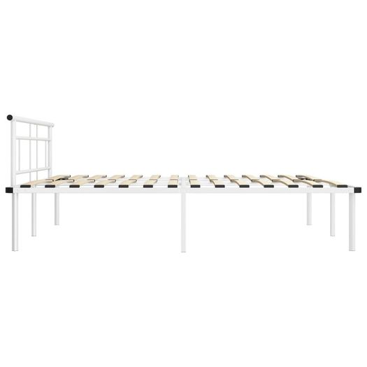 Bed Frame White Metal 180x200 cm