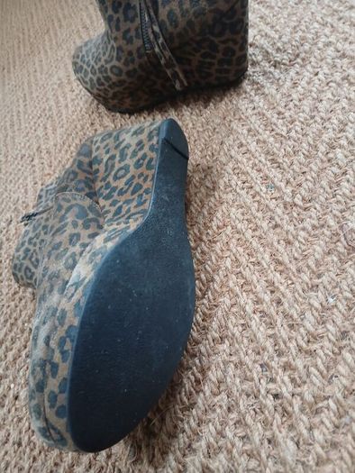 Genuine Leather Leopard Boots