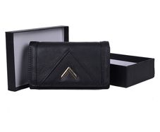 New Stylish Black - Strong Pu Leather Purse With Metal Bar