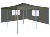 Folding Gazebo with 2 Sidewalls 5x5 m Anthracite