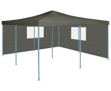 Folding Gazebo with 2 Sidewalls 5x5 m Anthracite