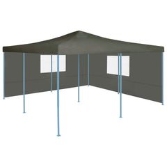 Folding Gazebo with 2 Sidewalls 5x5 m Anthracite