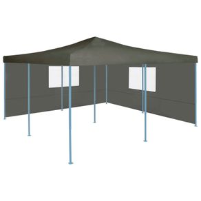 Folding Gazebo with 2 Sidewalls 5x5 m Anthracite