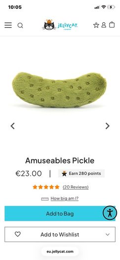 New JELLYCAT Amuseables Pickle