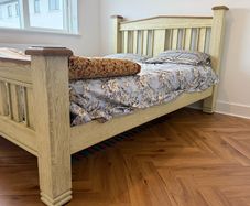 Lancaster Bed Frame | King | 5ft | Aged Grey/Oak
