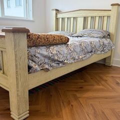 Lancaster Bed Frame | King | 5ft | Aged Grey/Oak