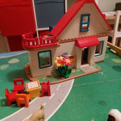 playmobil bundle house,farm and train