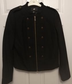 H & M women's military style short  jacket