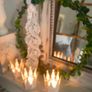 ShabbyChic Home Decor Bundle Fame..Set of 3crown tea light holders and Wreath with lace Image 3