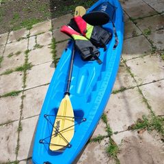 Kayak , wet suit and life jacket