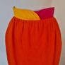 Vintage 1990s Irish designer Paul Costelloe pink orange linen tulip skirt Made in Ireland S 8 10 Image 7