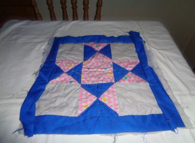 Unfinished Hand Quilted Cushion Cover for Sale