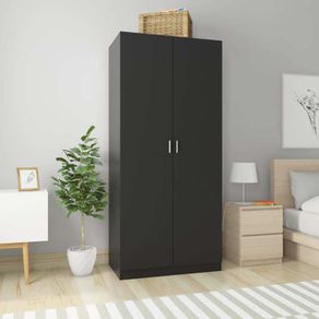 Wardrobe Black 90x52x200 cm Chipboard