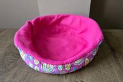 Guinea pig bed - hot pink circles